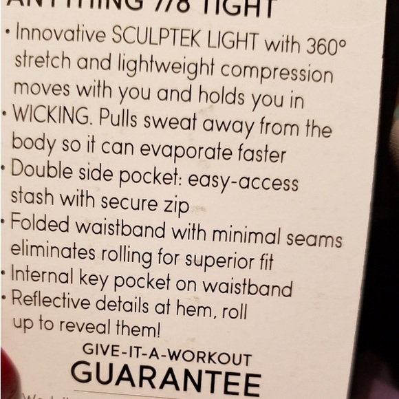 Athleta Leggings Small Colorblock Up for Anything 7/8 Gray White Pockets 209921 - Picture 9 of 9